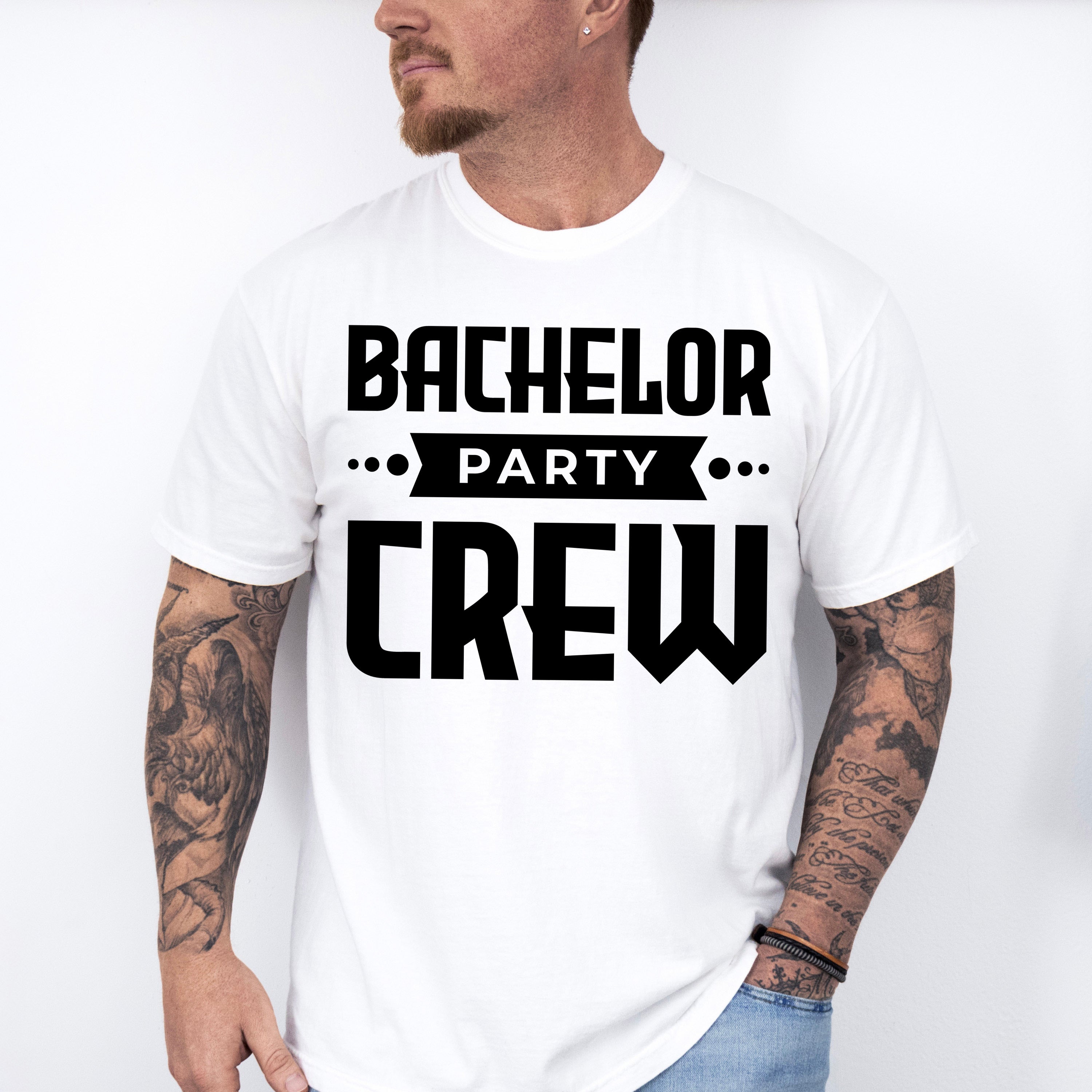 Bachelor Party Crew B&amp;W - Bachelor Unisex Crewneck T-Shirt Sweatshirt Hoodie