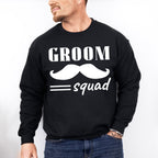 Groom Squad Mustache B&W - Bachelor Unisex Crewneck T-Shirt Sweatshirt Hoodie