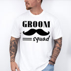 Groom Squad Mustache B&W - Bachelor Unisex Crewneck T-Shirt Sweatshirt Hoodie