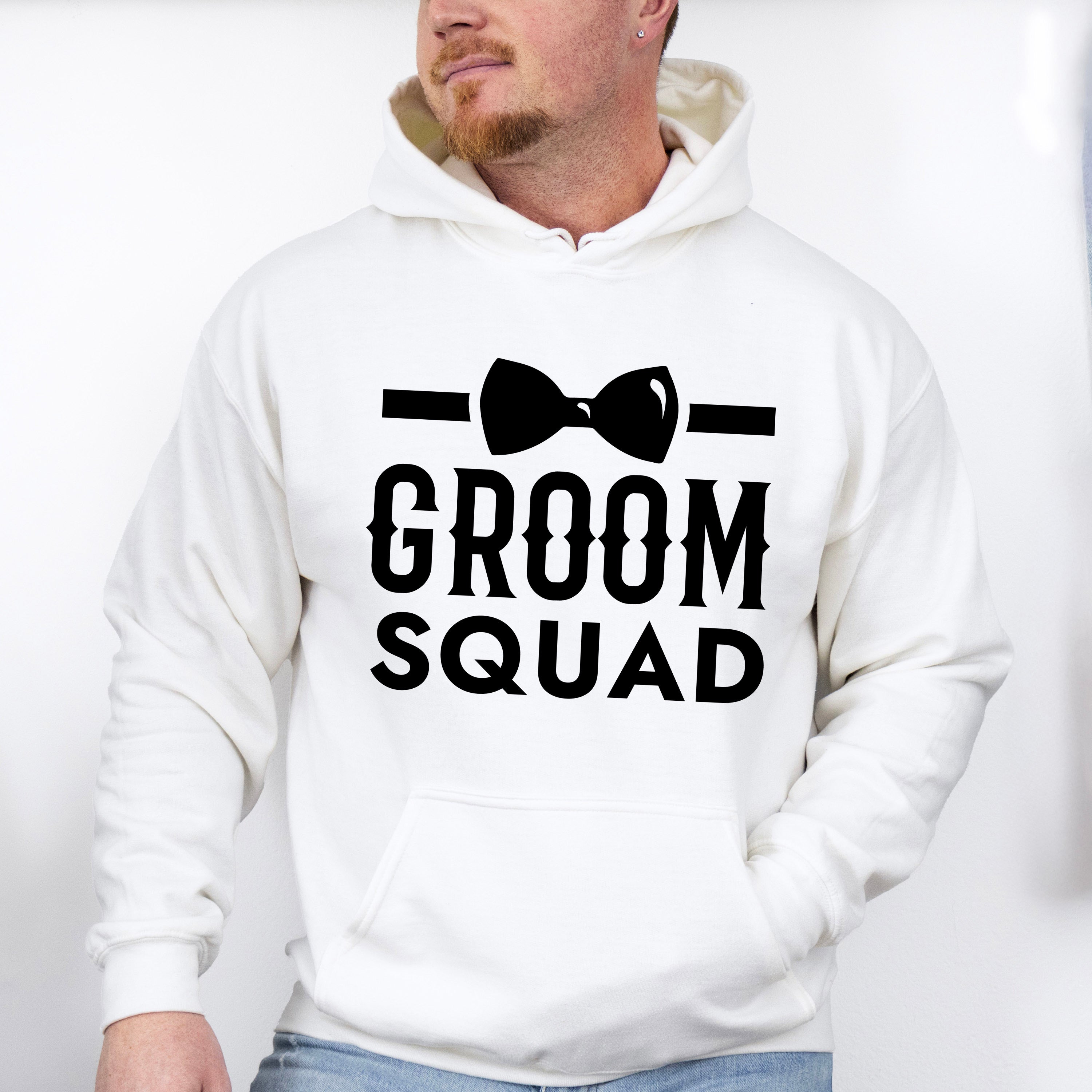 Groom Squad Bowtie B&amp;W Design - Bachelor Unisex Crewneck T-Shirt Sweatshirt Hoodie