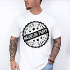 Bachelor Party Circular B&W Design - Bachelor Unisex Crewneck T-Shirt Sweatshirt Hoodie