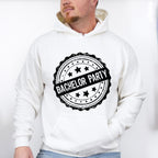 Bachelor Party Circular B&W Design - Bachelor Unisex Crewneck T-Shirt Sweatshirt Hoodie