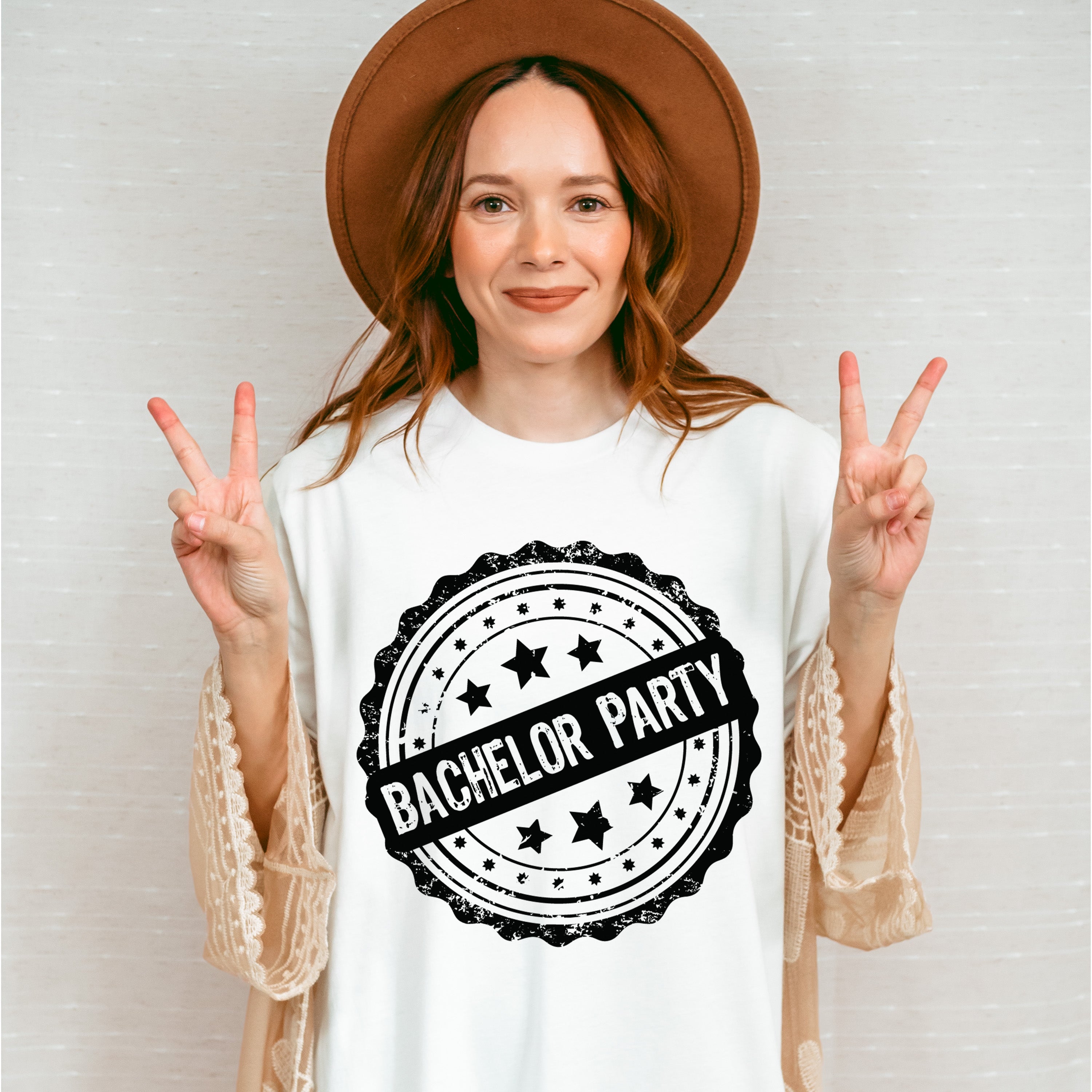 Bachelor Party Circular B&amp;W Design - Bachelor Unisex Crewneck T-Shirt Sweatshirt Hoodie