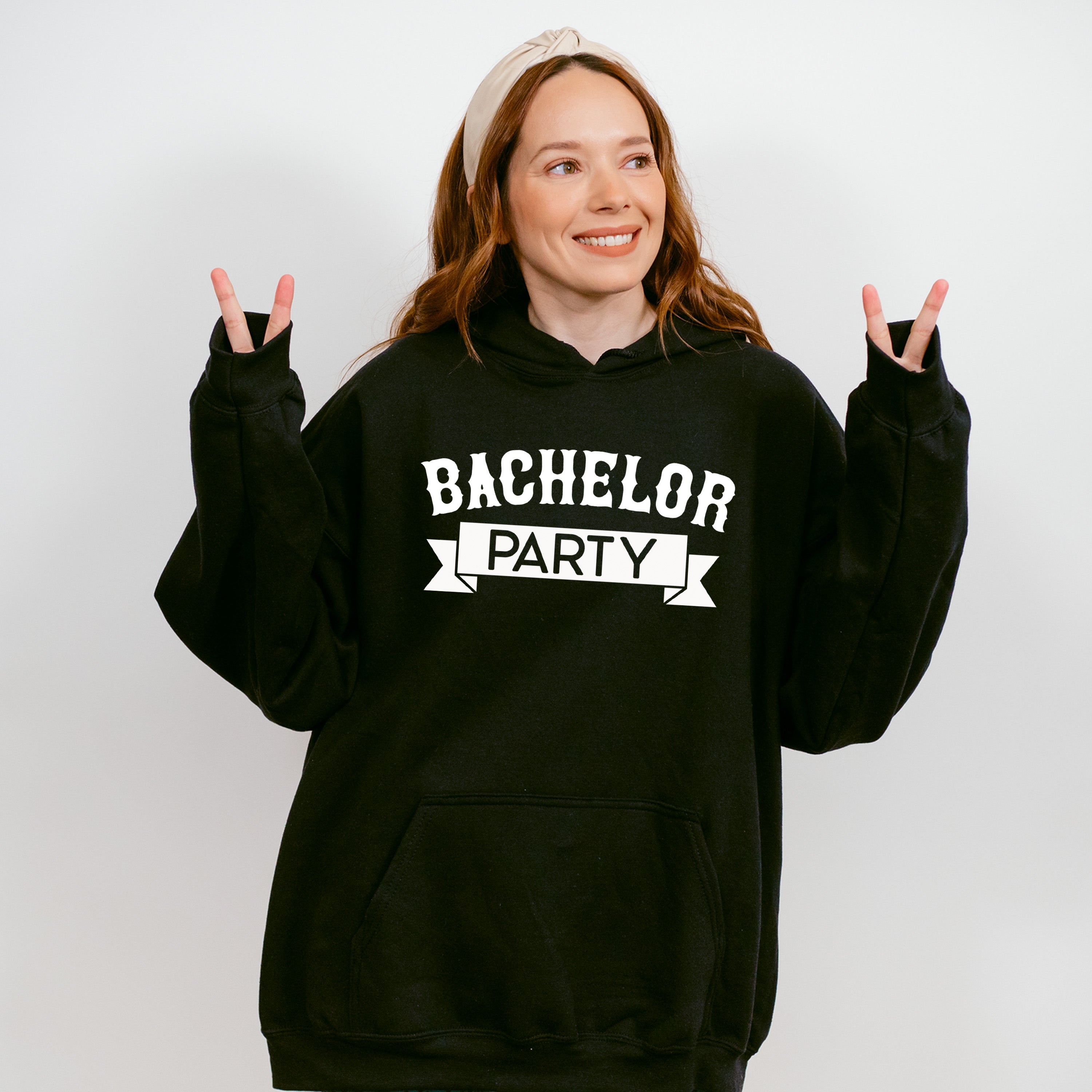 Bachelor Party Banner B&amp;W Design - Bachelor Unisex Crewneck T-Shirt Sweatshirt Hoodie