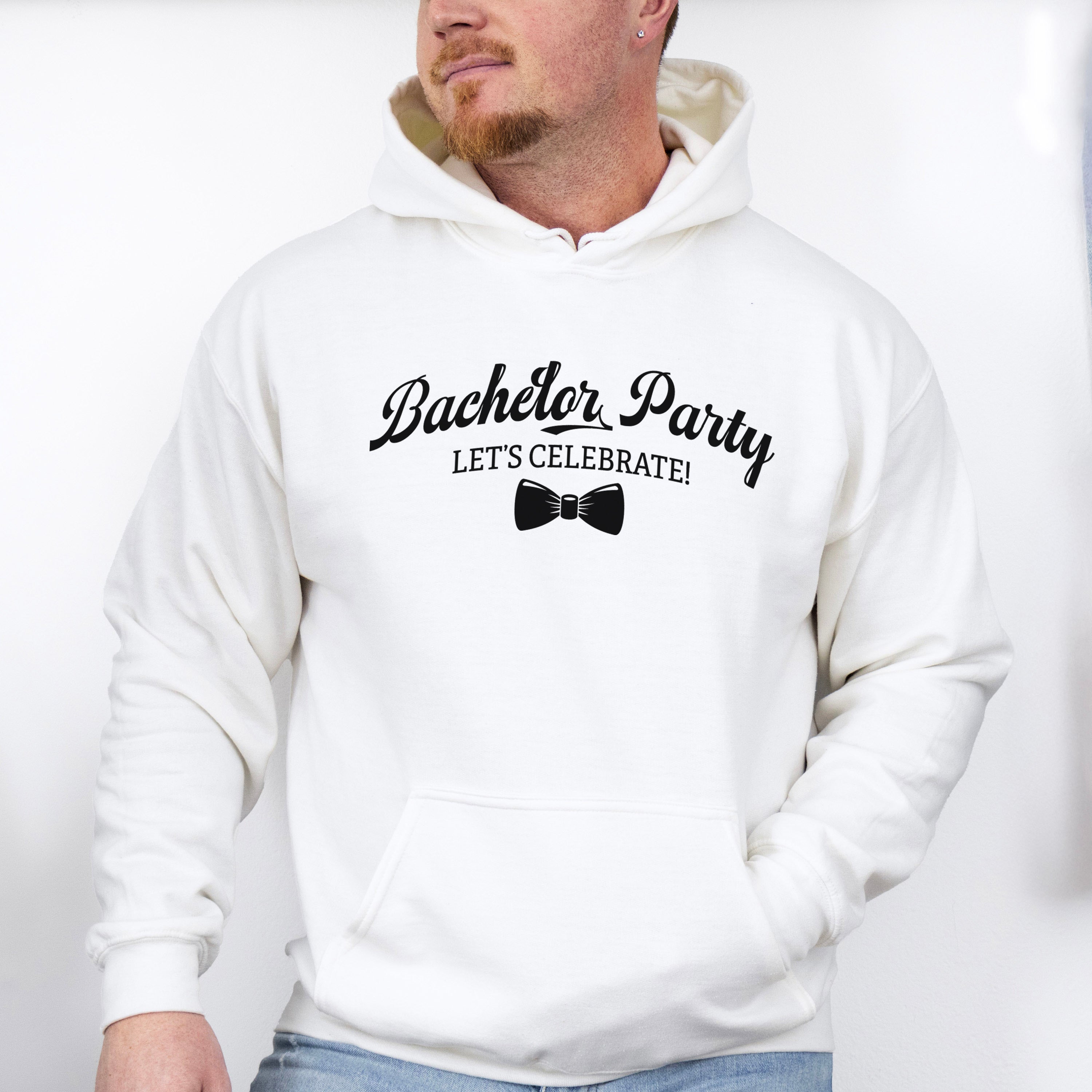 Bachelor Party Let's Celebrate B&amp;W Design - Bachelor Unisex Crewneck T-Shirt Sweatshirt Hoodie