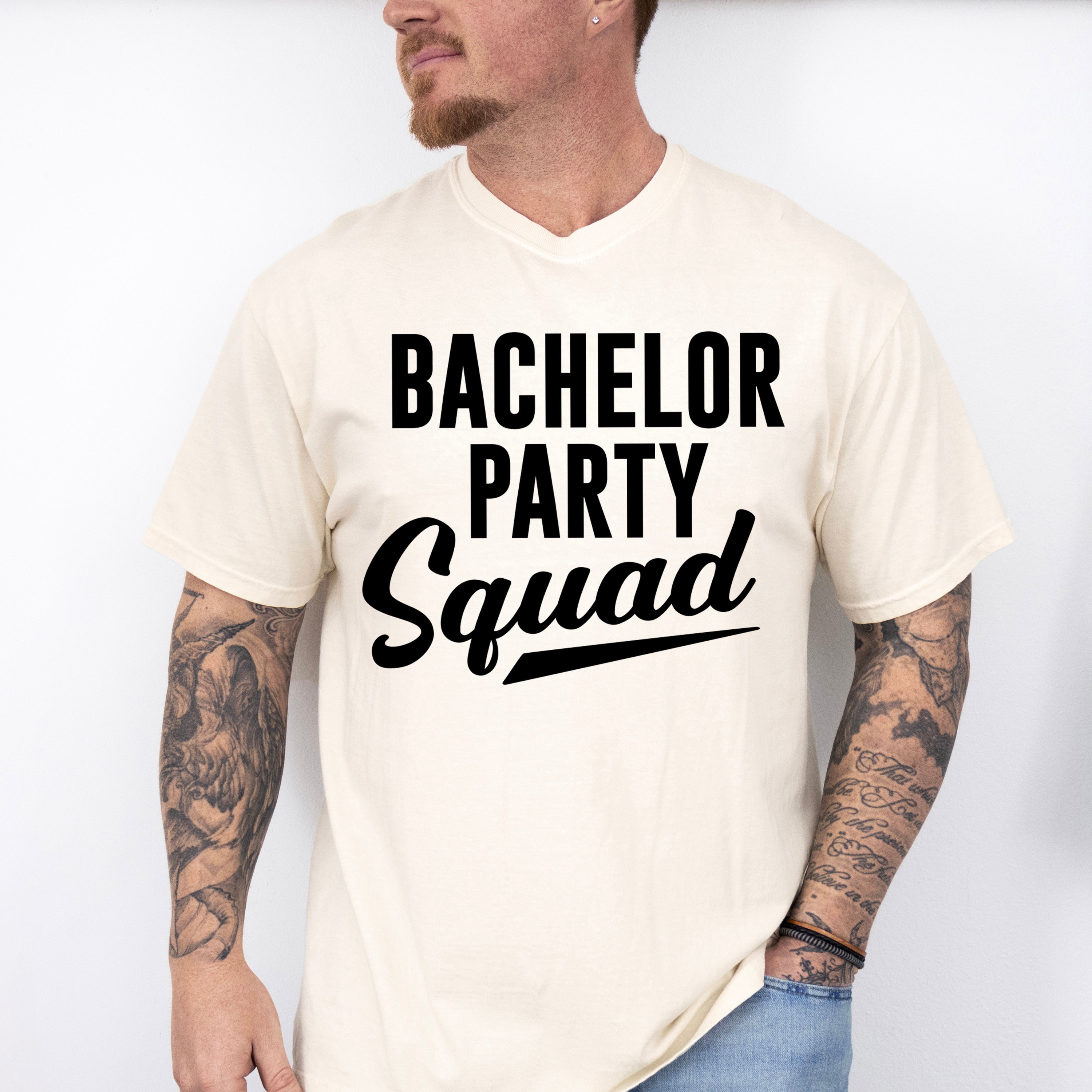 Bachelor Party Squad B&amp;W Design - Bachelor Unisex Crewneck T-Shirt Sweatshirt Hoodie