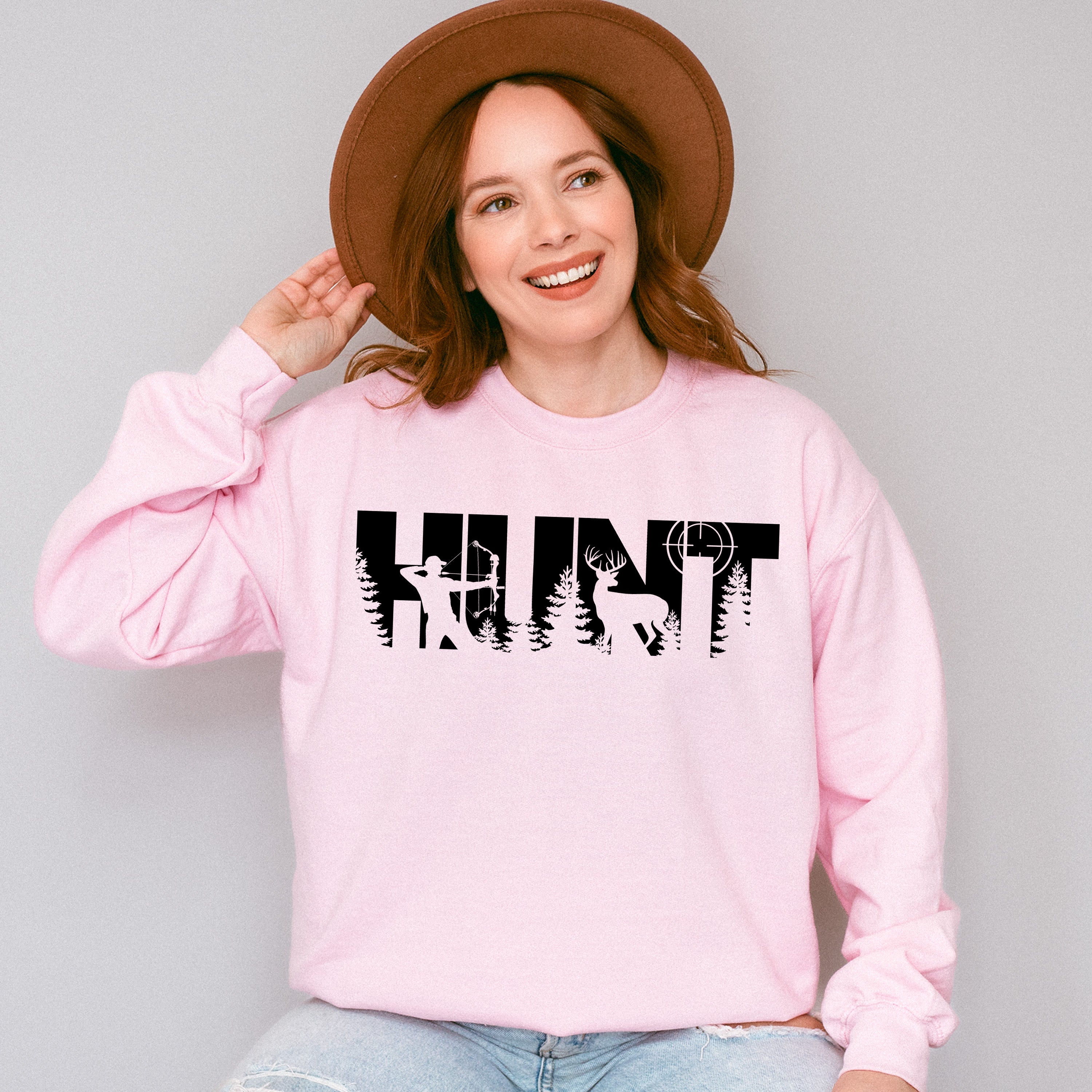HUNT Design - Hunting Theme Unisex Crewneck T-Shirt Sweatshirt Hoodie
