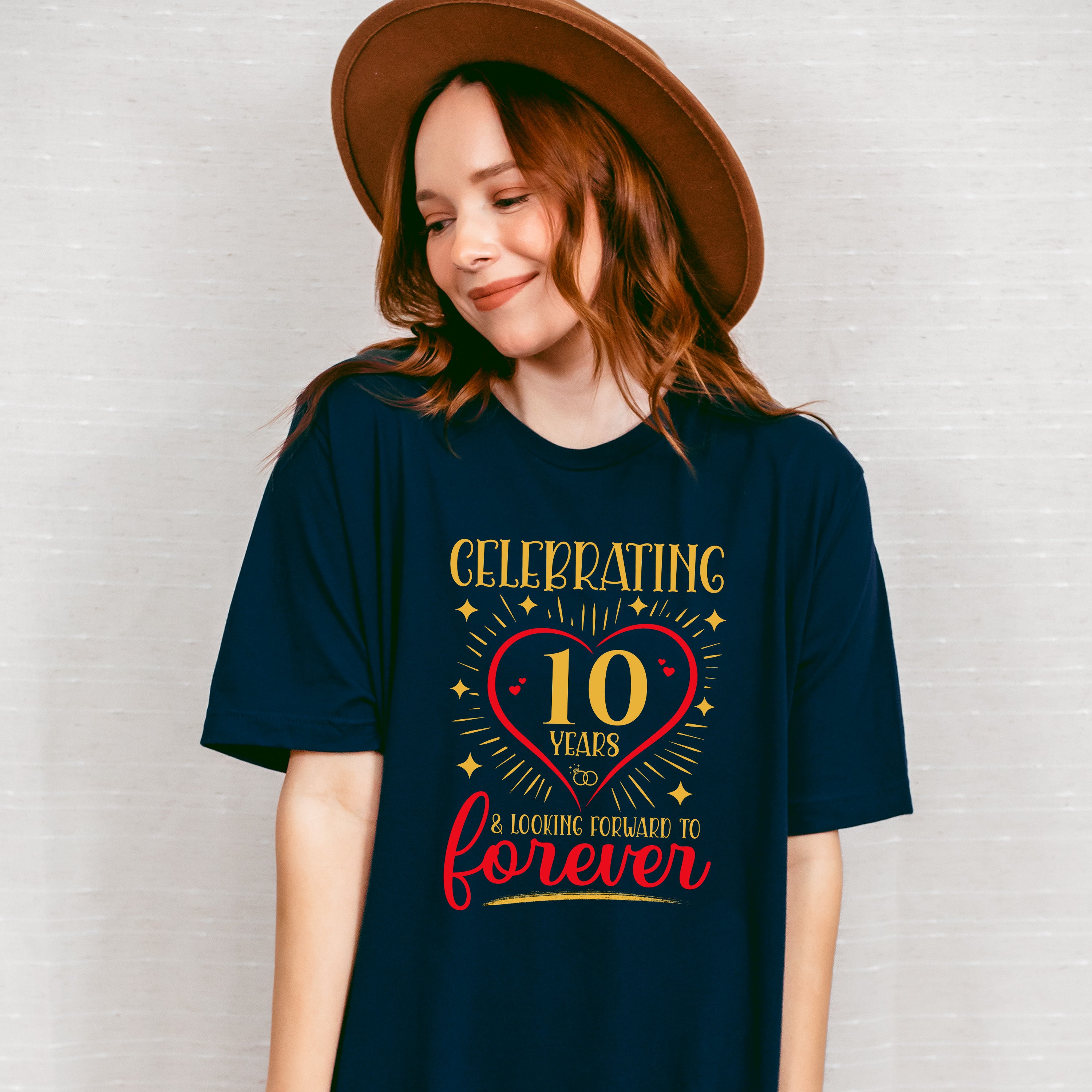 Celebrating 10 Years &amp; Looking Forward To Forever - Anniversary Unisex Crewneck T-Shirt Sweatshirt Hoodie