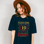 Celebrating 10 Years & Looking Forward To Forever - Anniversary Unisex Crewneck T-Shirt Sweatshirt Hoodie