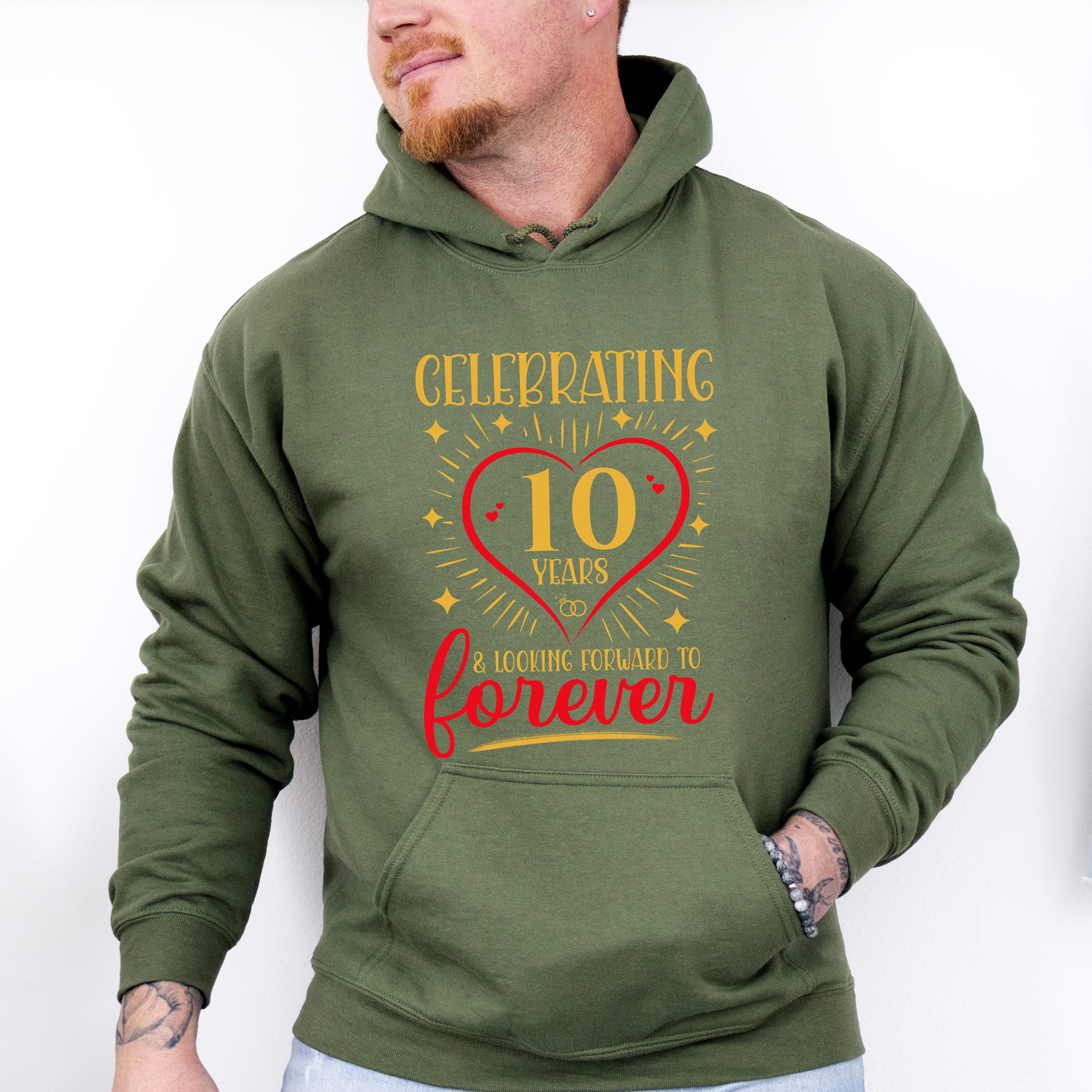 Celebrating 10 Years &amp; Looking Forward To Forever - Anniversary Unisex Crewneck T-Shirt Sweatshirt Hoodie