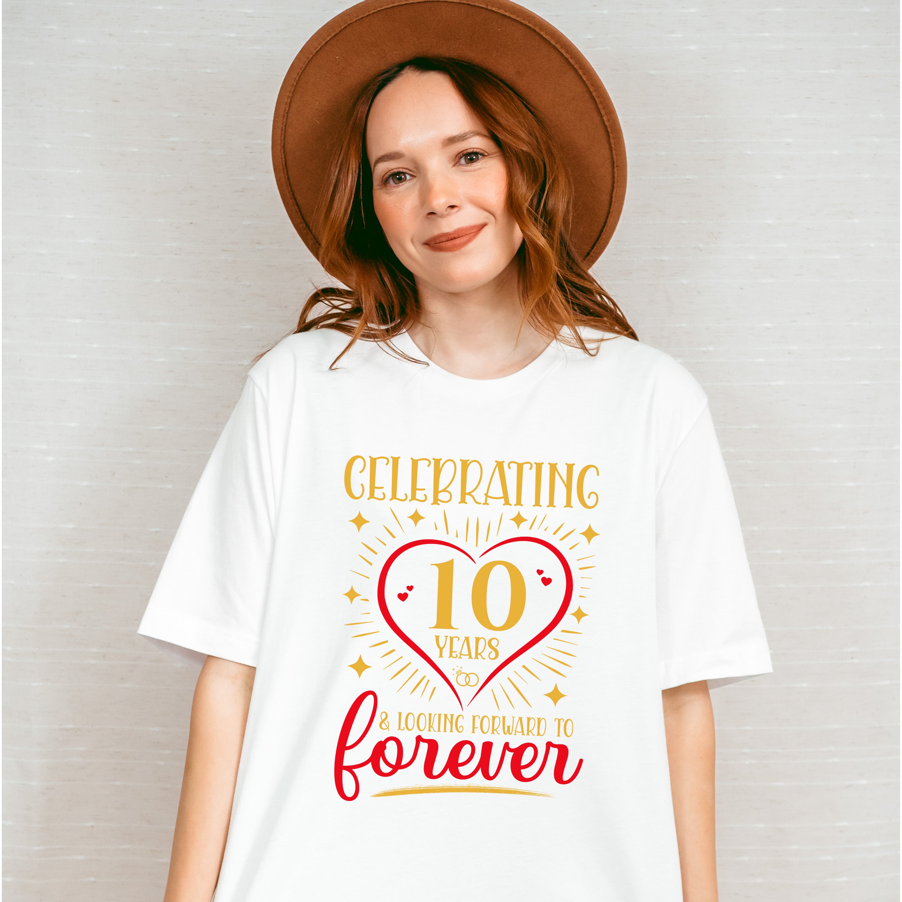 Celebrating 10 Years &amp; Looking Forward To Forever - Anniversary Unisex Crewneck T-Shirt Sweatshirt Hoodie