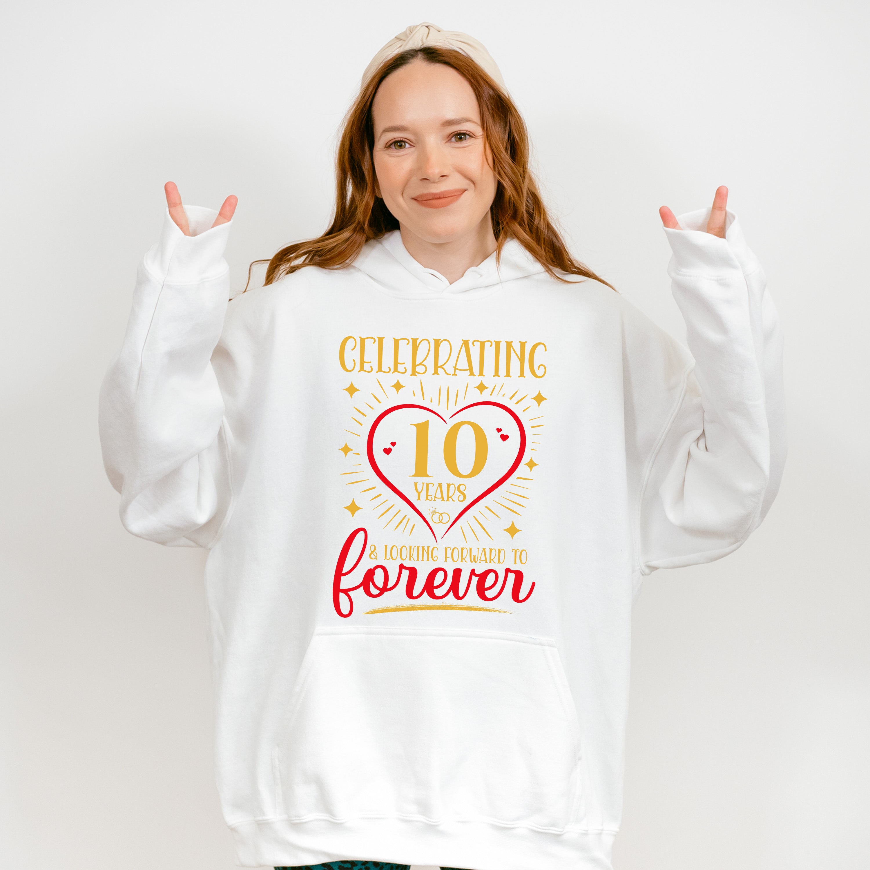 Celebrating 10 Years &amp; Looking Forward To Forever - Anniversary Unisex Crewneck T-Shirt Sweatshirt Hoodie