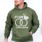 It's Our Anniversary B&W Design - Anniversary Unisex Crewneck T-Shirt Sweatshirt Hoodie