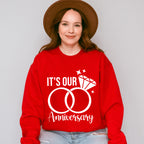 It's Our Anniversary B&W Design - Anniversary Unisex Crewneck T-Shirt Sweatshirt Hoodie