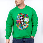 Be Kind Checkered Lightning Bolt Design - Autism Awareness Unisex Crewneck T-Shirt Sweatshirt Hoodie