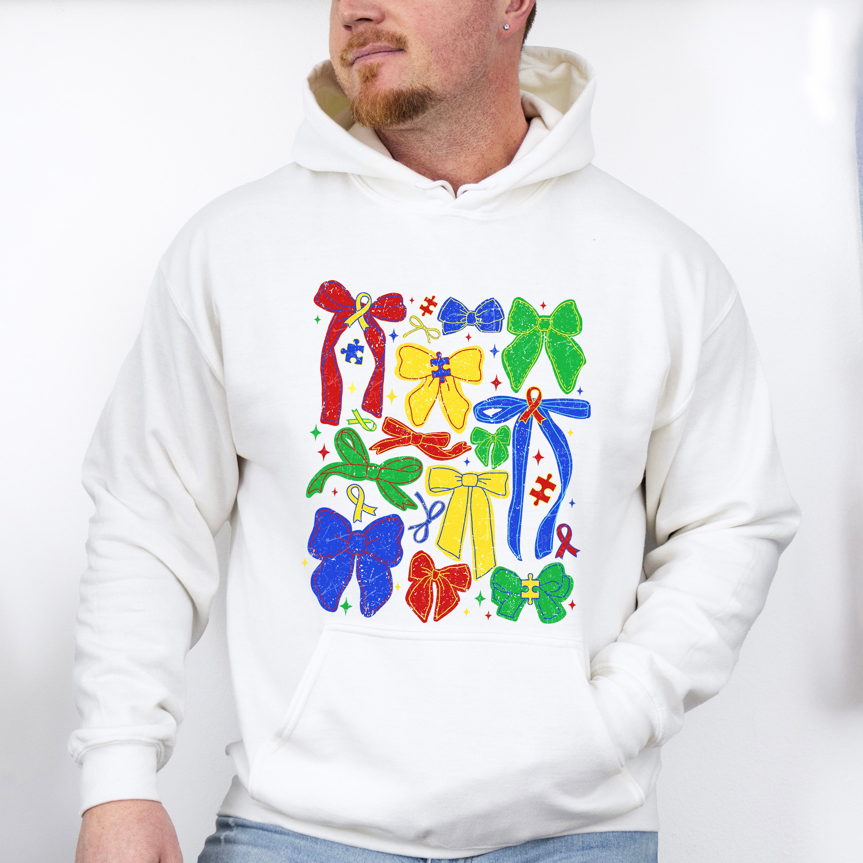 Colorful Ribbons - Autism Awareness Unisex Crewneck T-Shirt Sweatshirt Hoodie