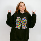 Ribbon Jigsaw Puzzle Design - Autism Awareness Unisex Crewneck T-Shirt Sweatshirt Hoodie