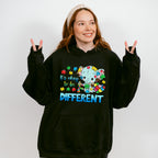 It's Okay To Be Different Elephant Design - Autism Awareness Unisex Crewneck T-Shirt Sweatshirt Hoodie