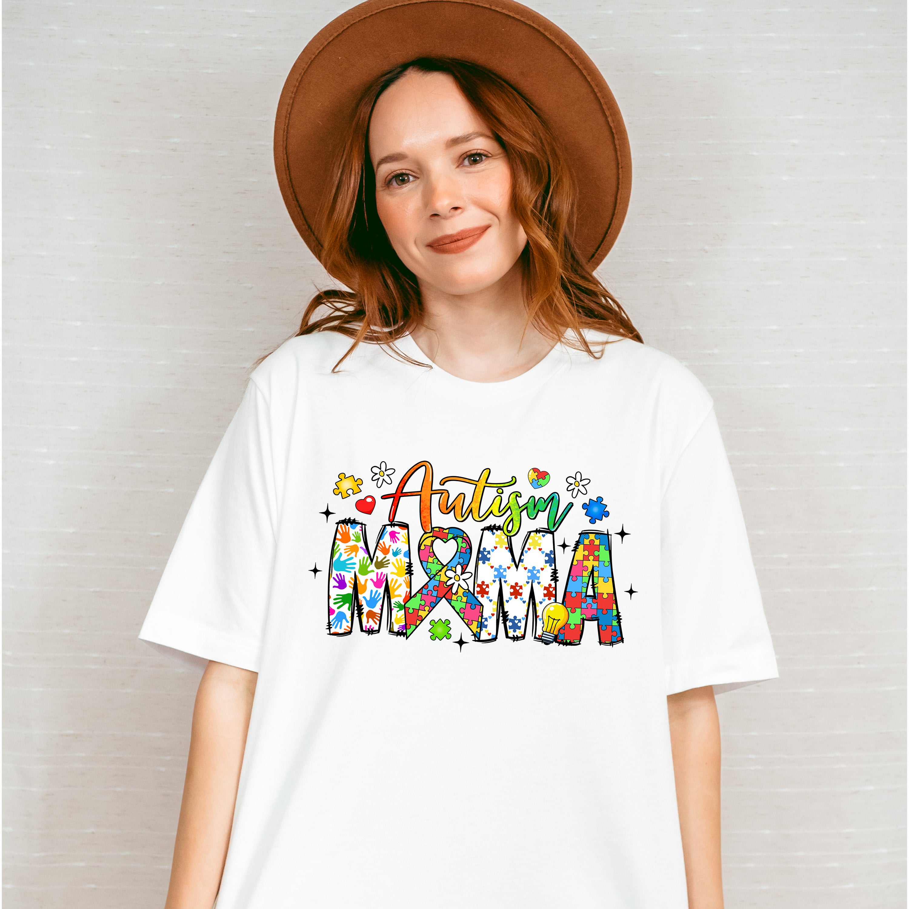 Autism Mama Colorful Design - Autism Awareness Unisex Crewneck T-Shirt Sweatshirt Hoodie