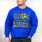 Color Outside The Lines - Autism Awareness Unisex Crewneck T-Shirt Sweatshirt Hoodie