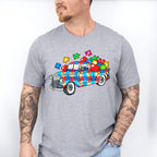 Jigsaw Truck - Autism Awareness Unisex Crewneck T-Shirt Sweatshirt Hoodie