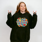 Red Blue Yellow Jigsaw Design - Autism Awareness Unisex Crewneck T-Shirt Sweatshirt Hoodie