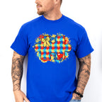 Red Blue Yellow Jigsaw Design - Autism Awareness Unisex Crewneck T-Shirt Sweatshirt Hoodie