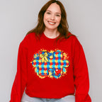 Red Blue Yellow Jigsaw Design - Autism Awareness Unisex Crewneck T-Shirt Sweatshirt Hoodie