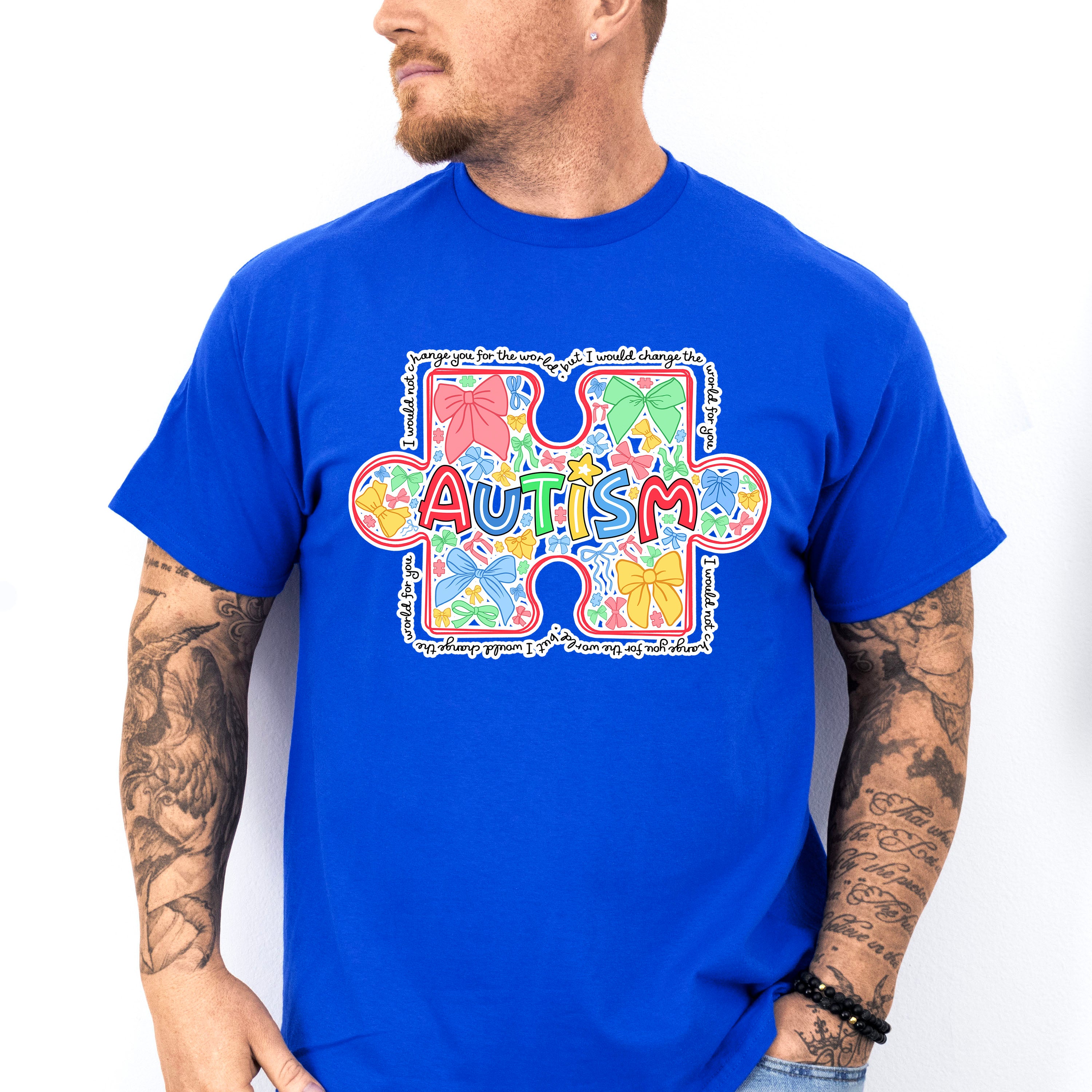 Autism Jigsaw Colorful Design - Autism Awareness Unisex Crewneck T-Shirt Sweatshirt Hoodie