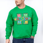 Autism Jigsaw Colorful Design - Autism Awareness Unisex Crewneck T-Shirt Sweatshirt Hoodie