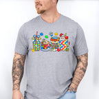 Drinks Design - Autism Awareness Unisex Crewneck T-Shirt Sweatshirt Hoodie