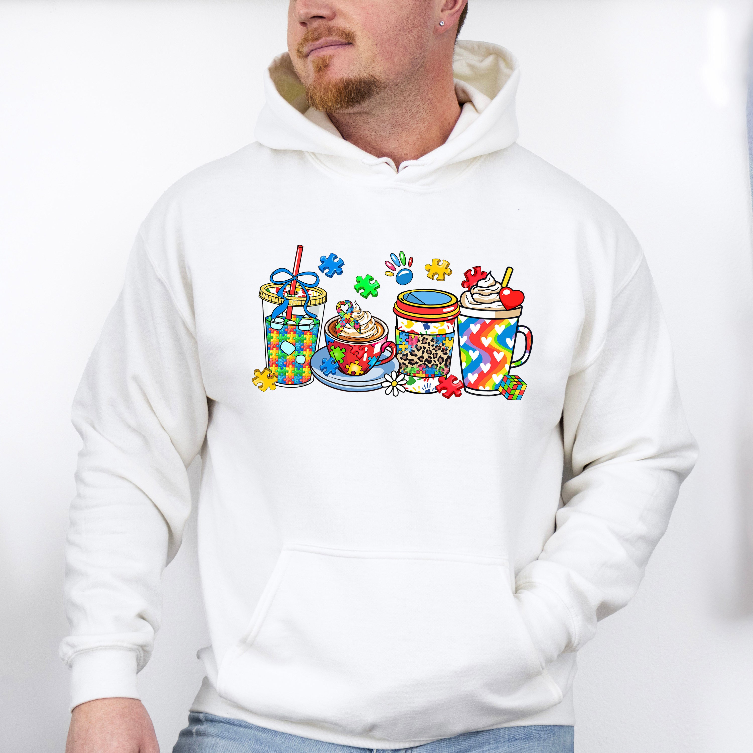 Drinks Design - Autism Awareness Unisex Crewneck T-Shirt Sweatshirt Hoodie