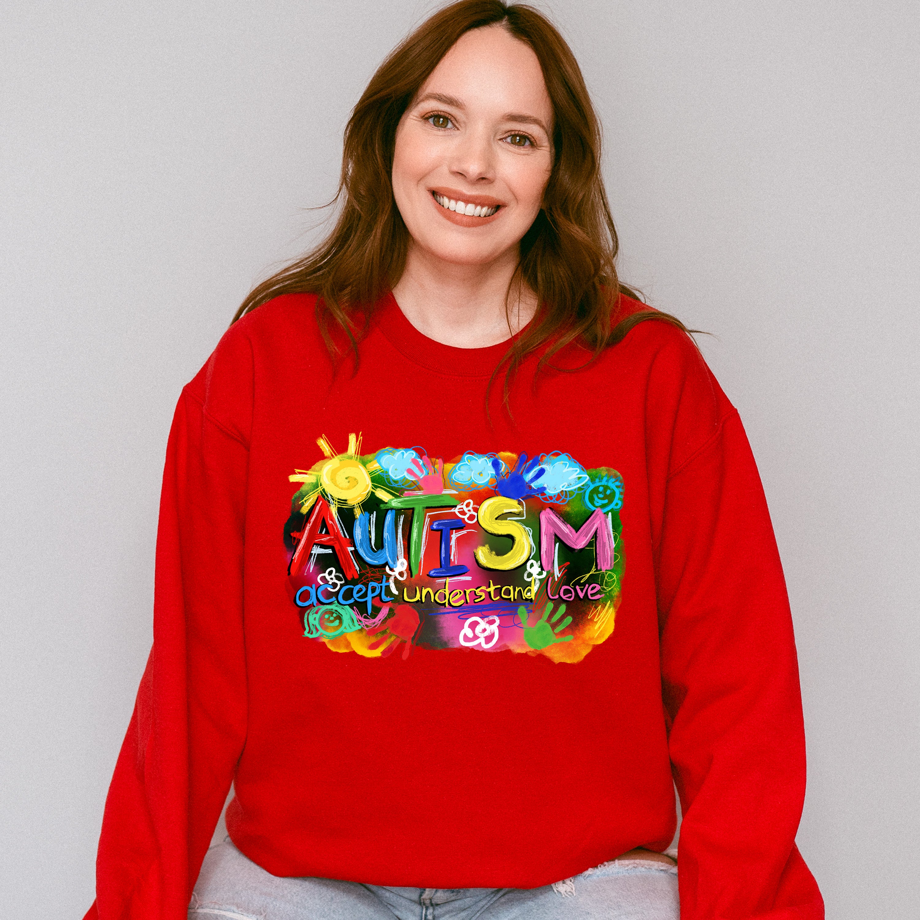 Autism Accept Understand Love - Autism Awareness Unisex Crewneck T-Shirt Sweatshirt Hoodie