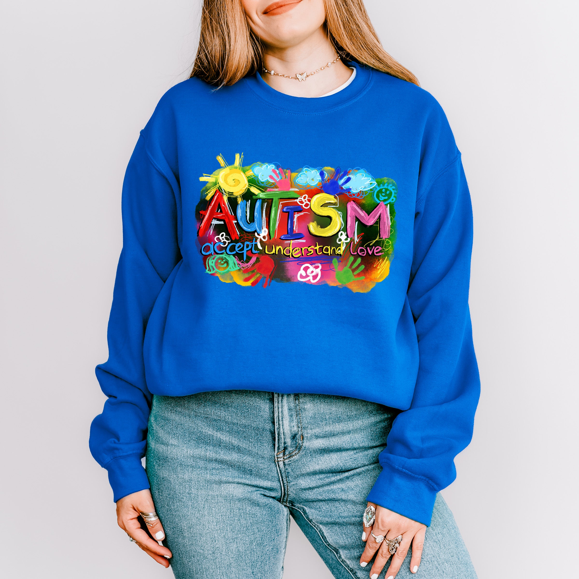 Autism Accept Understand Love - Autism Awareness Unisex Crewneck T-Shirt Sweatshirt Hoodie