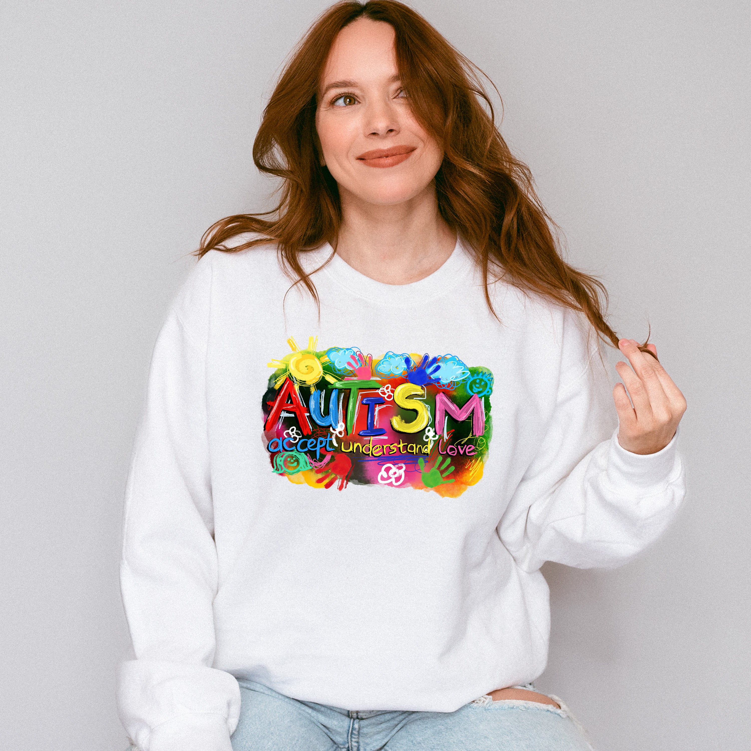 Autism Accept Understand Love - Autism Awareness Unisex Crewneck T-Shirt Sweatshirt Hoodie