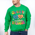 Choose To Include Hearts Design - Autism Awareness Unisex Crewneck T-Shirt Sweatshirt Hoodie