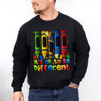 It's Okay To Be Different Crayon Design - Autism Awareness Unisex Crewneck T-Shirt Sweatshirt Hoodie