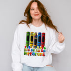 It's Okay To Be Different Crayon Design - Autism Awareness Unisex Crewneck T-Shirt Sweatshirt Hoodie
