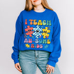 I Teach Au-Some Kids - Autism Awareness Unisex Crewneck T-Shirt Sweatshirt Hoodie