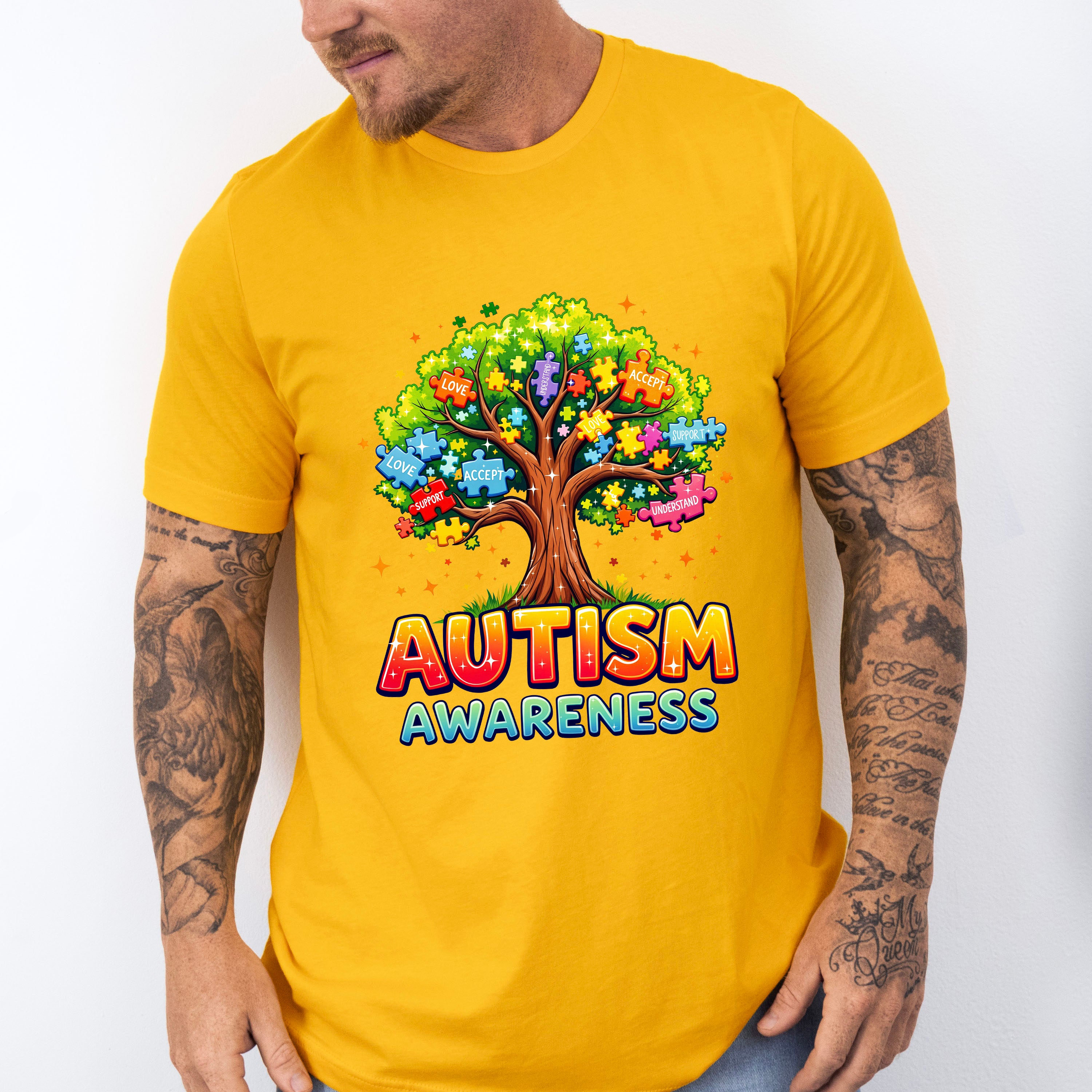 Autism Awareness Tree - Autism Awareness Unisex Crewneck T-Shirt Sweatshirt Hoodie