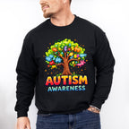 Autism Awareness Tree - Autism Awareness Unisex Crewneck T-Shirt Sweatshirt Hoodie