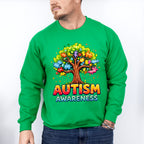 Autism Awareness Tree - Autism Awareness Unisex Crewneck T-Shirt Sweatshirt Hoodie