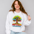 Autism Awareness Tree - Autism Awareness Unisex Crewneck T-Shirt Sweatshirt Hoodie