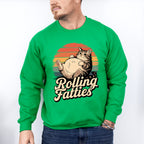 Rolling Fatties - Cat Unisex Crewneck T-Shirt Sweatshirt Hoodie