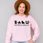 Less People More Cats - Cat Unisex Crewneck T-Shirt Sweatshirt Hoodie