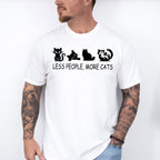 Less People More Cats - Cat Unisex Crewneck T-Shirt Sweatshirt Hoodie