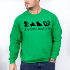 Less People More Cats - Cat Unisex Crewneck T-Shirt Sweatshirt Hoodie