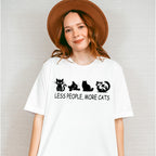 Less People More Cats - Cat Unisex Crewneck T-Shirt Sweatshirt Hoodie