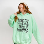 I Work Hard So My Cat Can Have A Better Life - Cat Unisex Crewneck T-Shirt Sweatshirt Hoodie