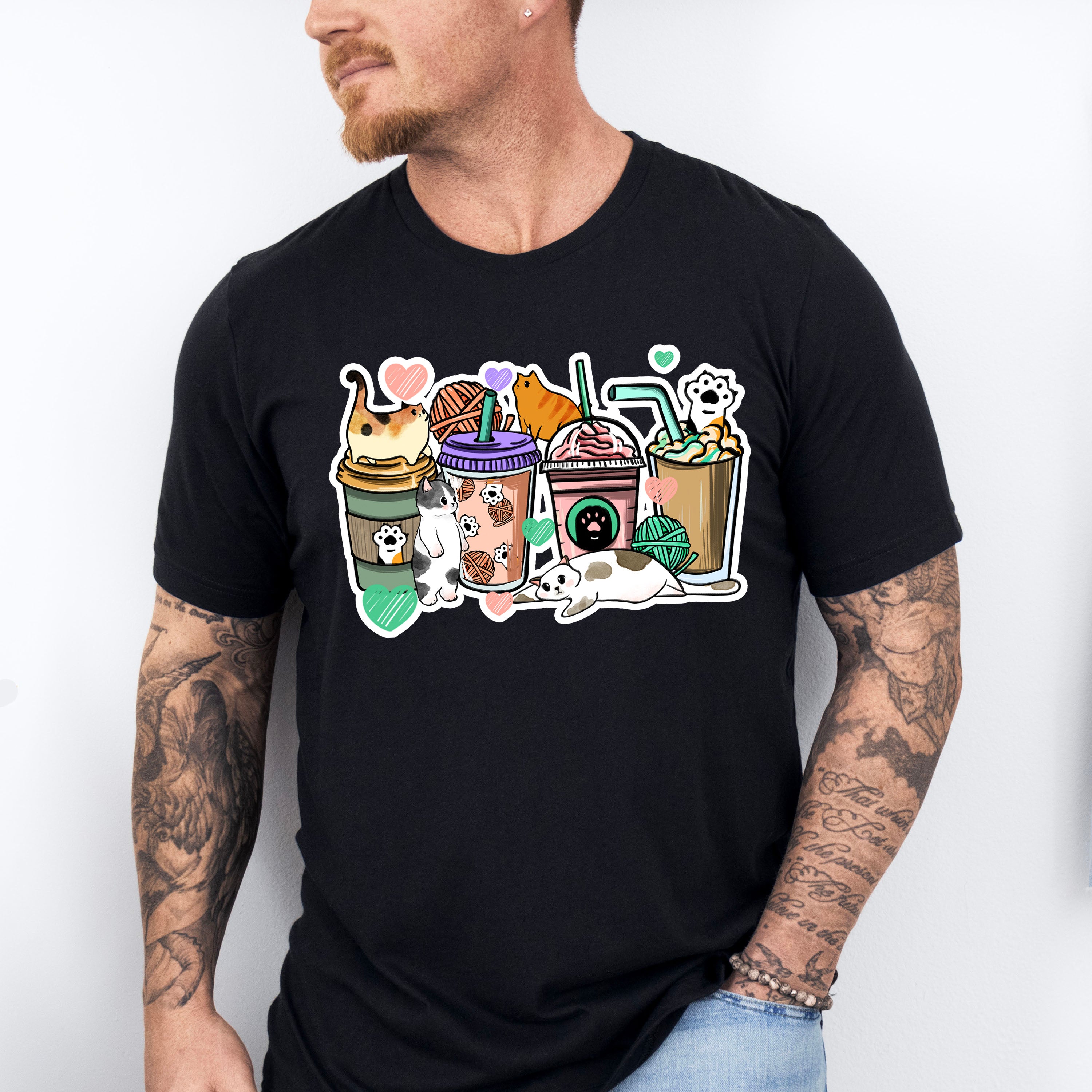 Cats And Drinks - Cat Unisex Crewneck T-Shirt Sweatshirt Hoodie